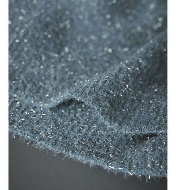 Rope&rsquo;Picnic「【emur/エミュール】ラメジャガードフリンジスリーブプルオーバー」|ニット・セーター|