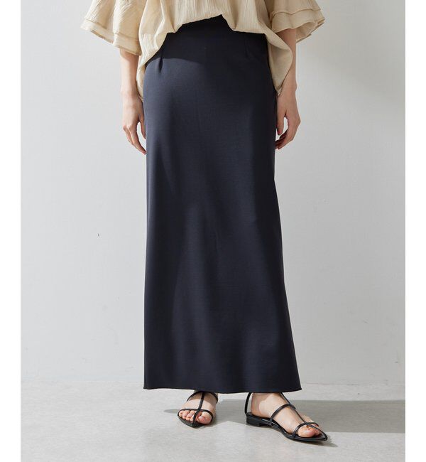  「ジャージーIラインロングスカート」|スカート|