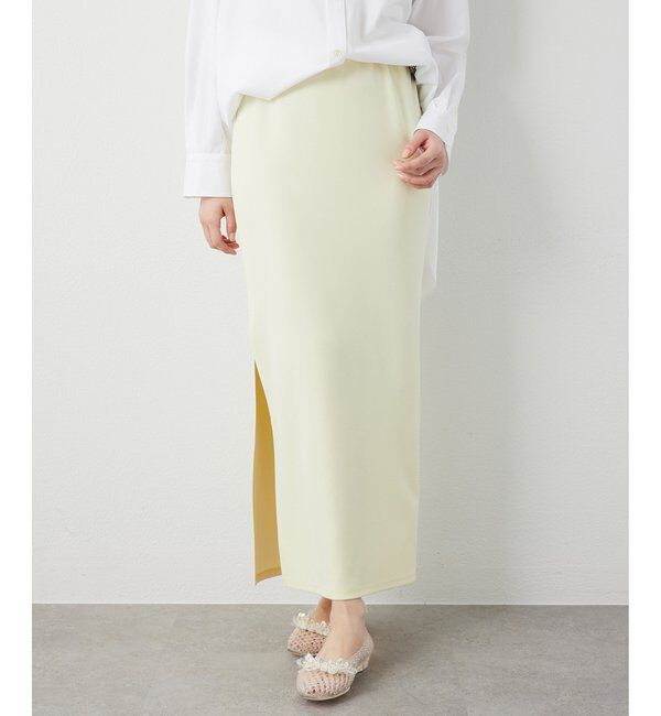  「カットジョーゼットスリットスカート」|スカート|