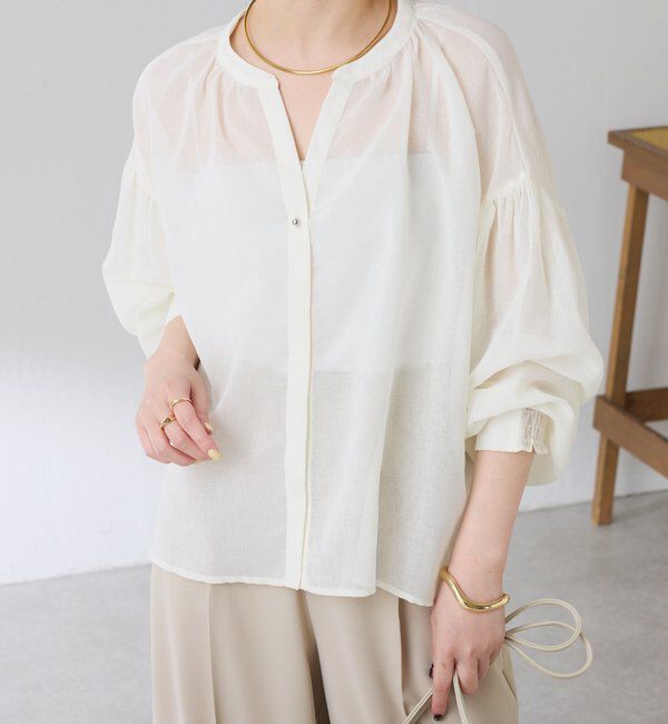  「スキッパーシアーブラウス」|シャツ・ブラウス|