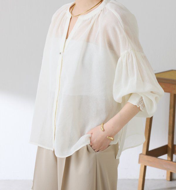  「スキッパーシアーブラウス」|シャツ・ブラウス|