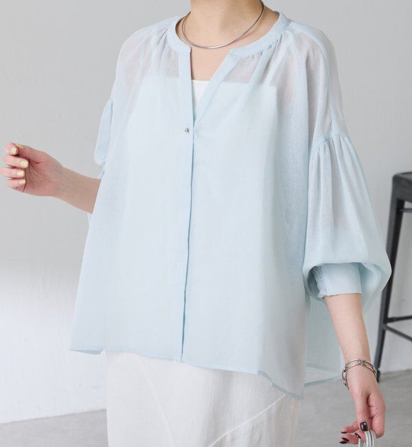  「スキッパーシアーブラウス」|シャツ・ブラウス|