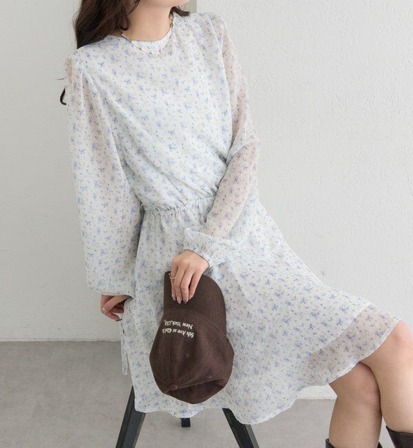  「カシュクールフラワーミニワンピース」|ワンピース|オフホワイト