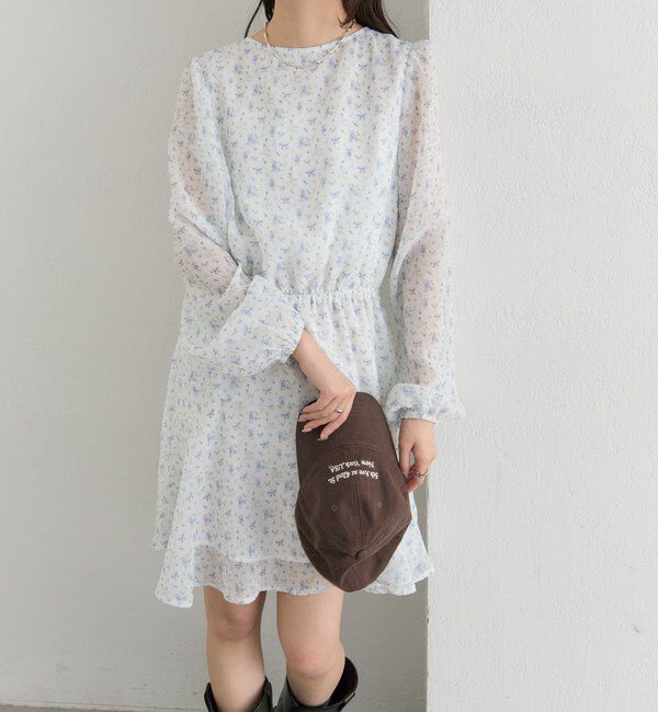  「カシュクールフラワーミニワンピース」|ワンピース|