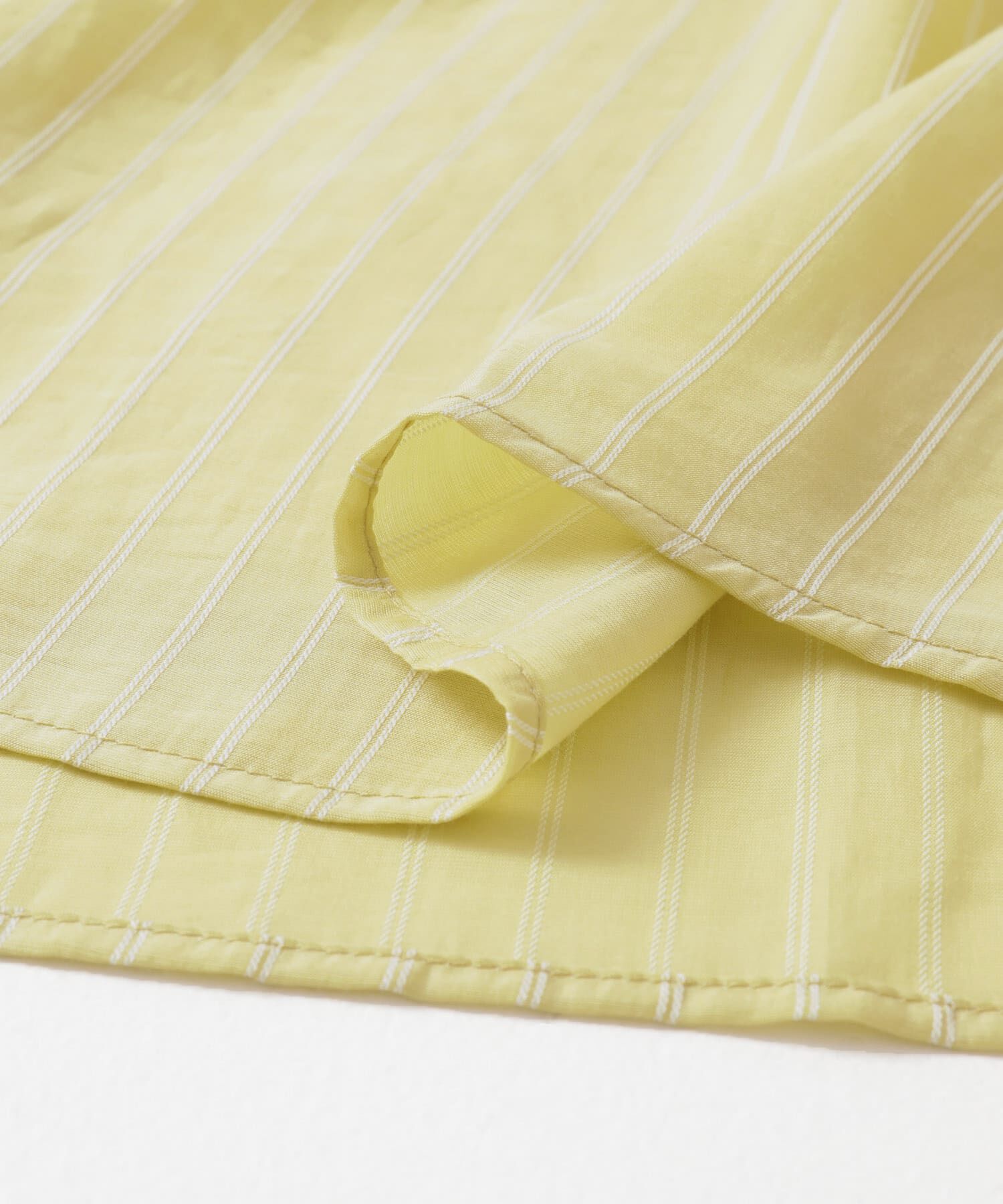  「ボリュームスリーブストライプミニワンピース」|ワンピース|