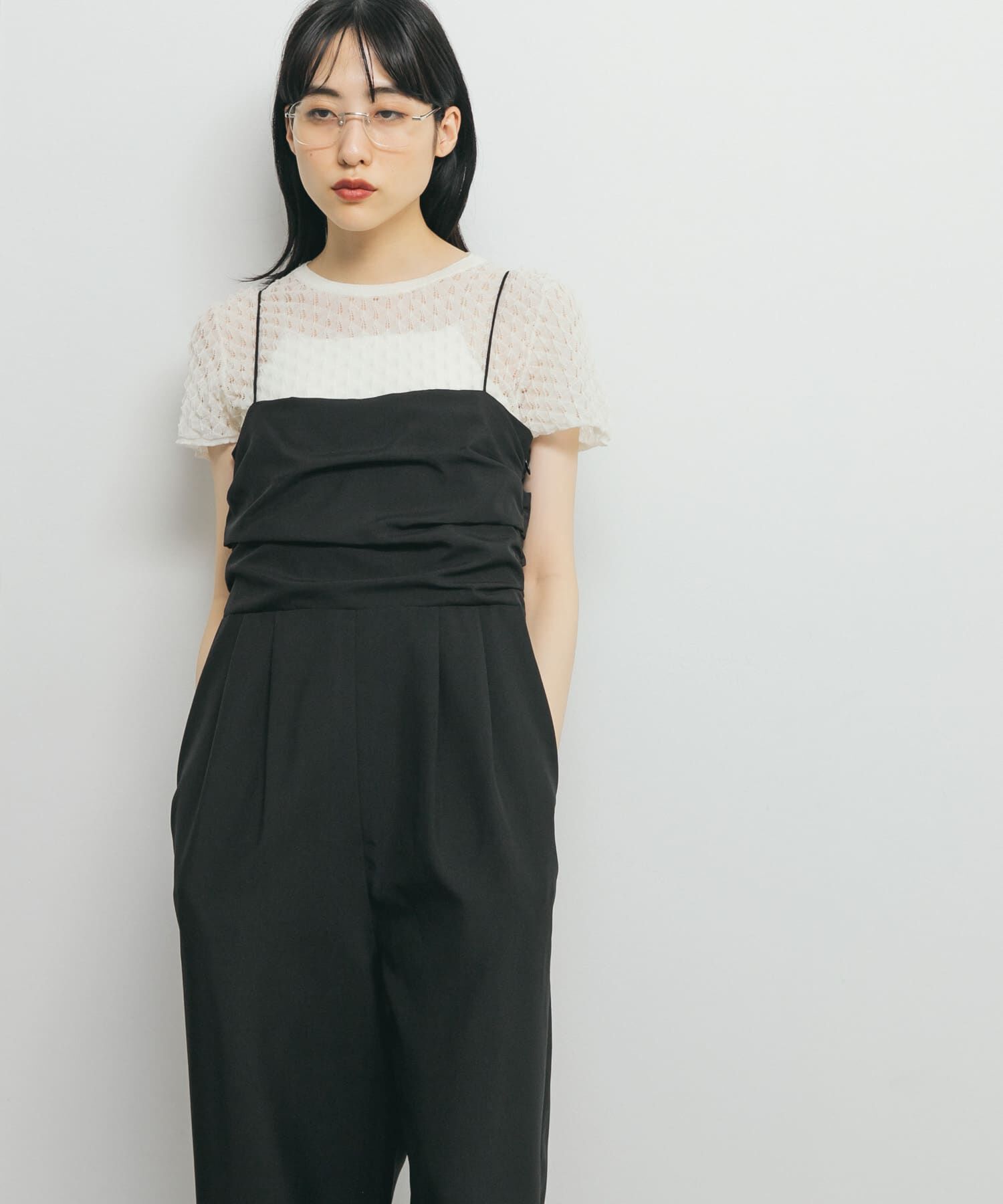  「バックオープンキャミサロペット」|スカート|