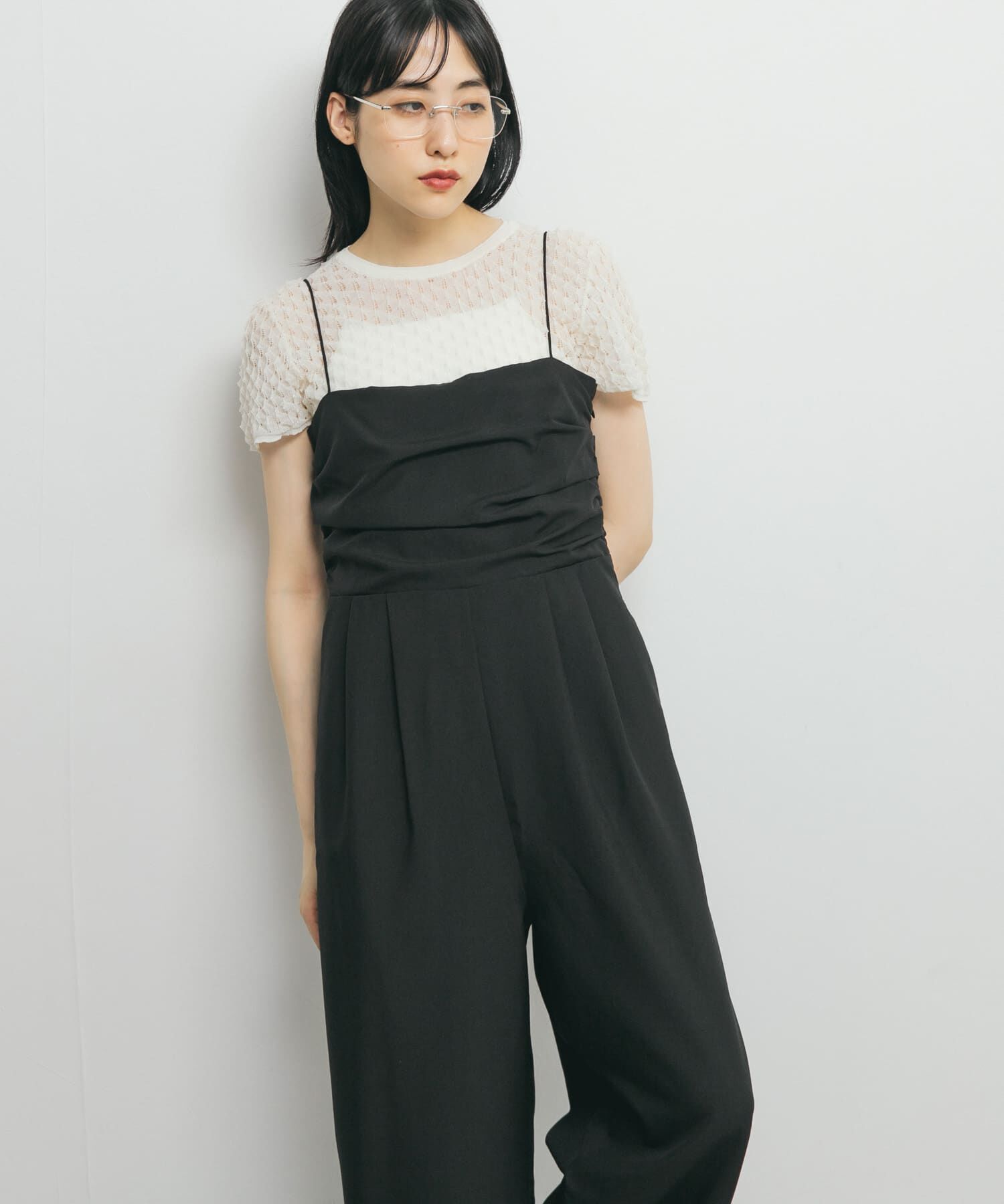  「バックオープンキャミサロペット」|スカート|