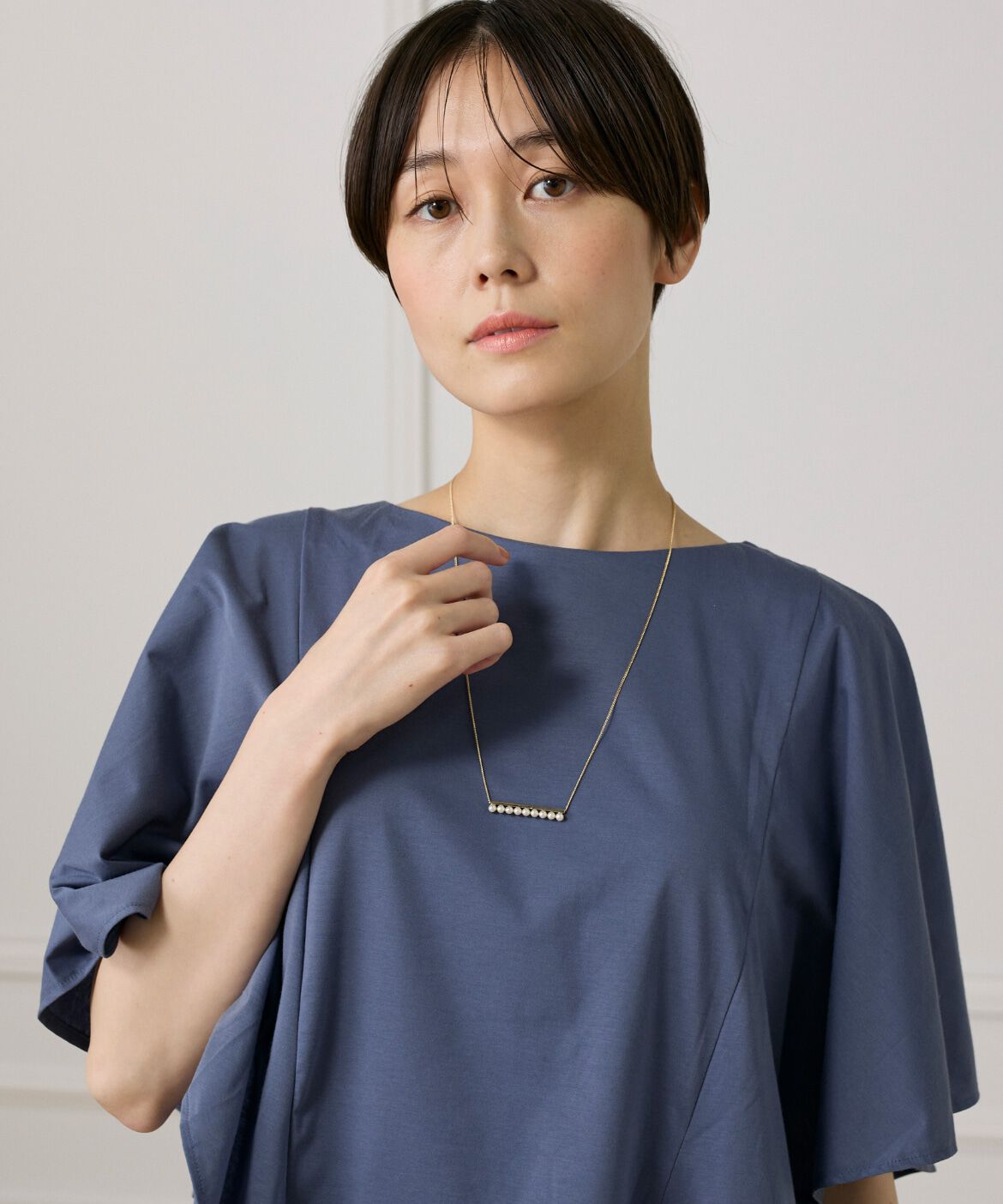7-IDconcept.「パールバー ゴールドネックレス」|その他|