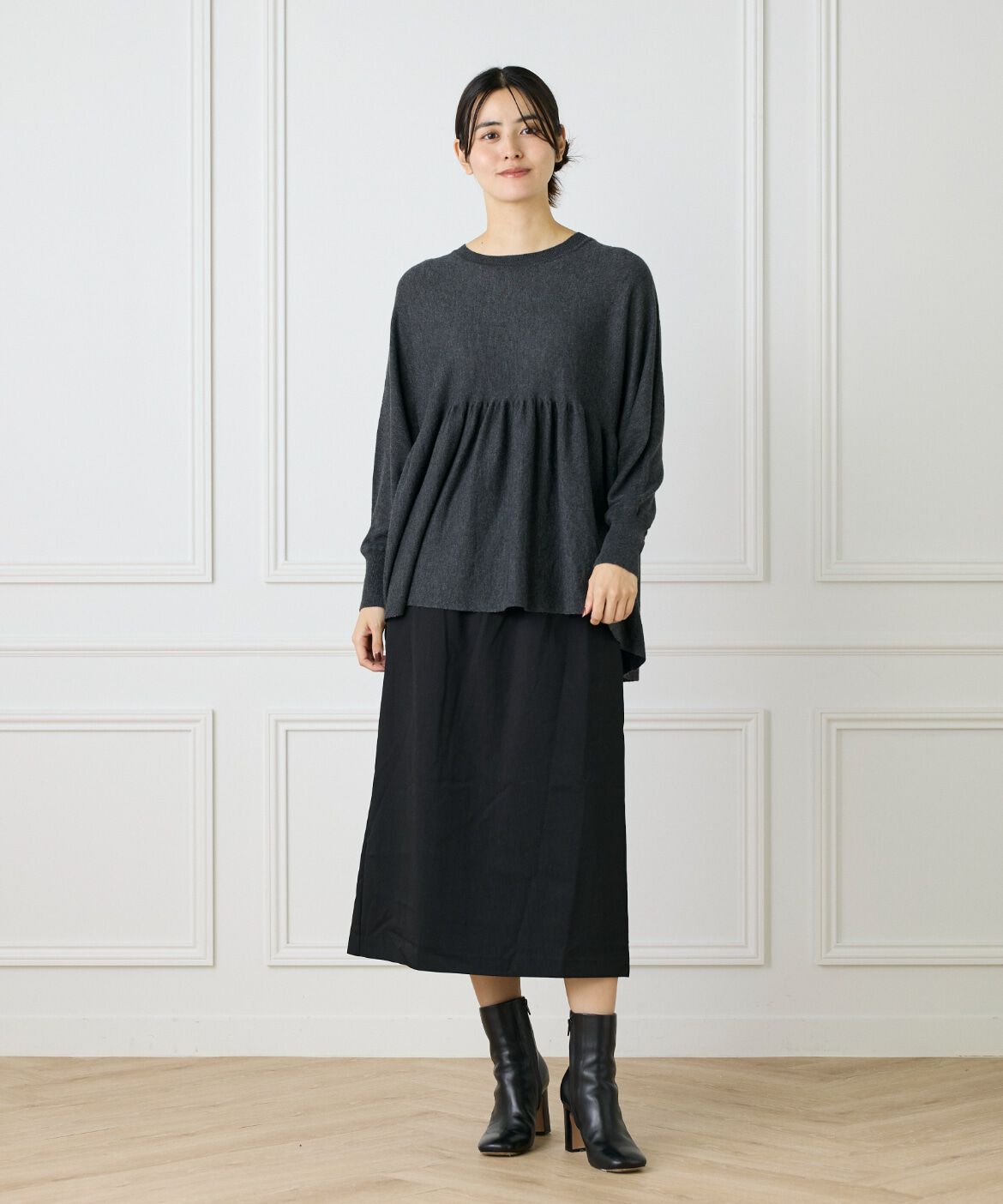 Le Souk「細タイベルト付きAラインスカート」|スカート|