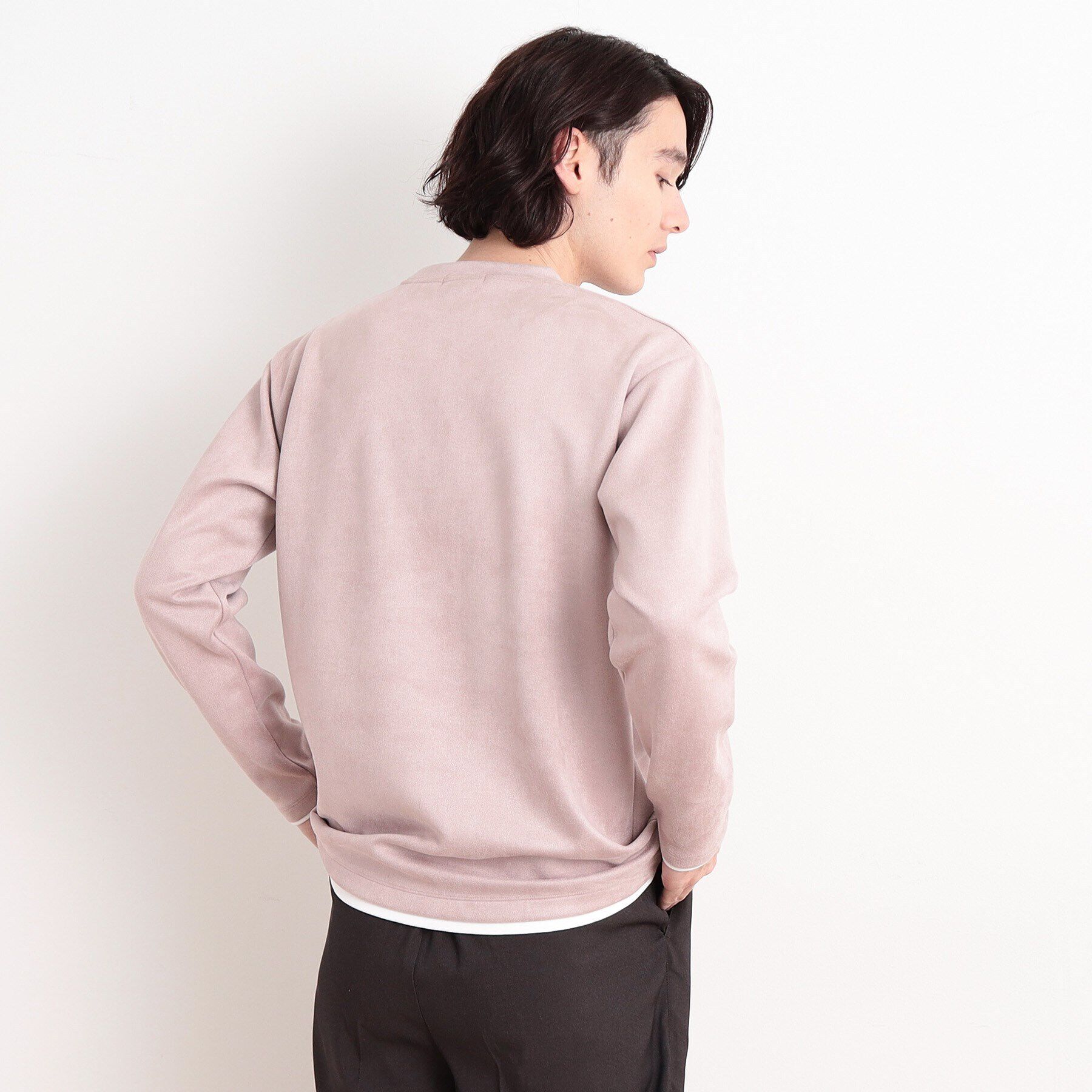 THE SHOP TK「スウェードタッチフェイクレイヤードプルオーバー」|Tシャツ・カットソー|