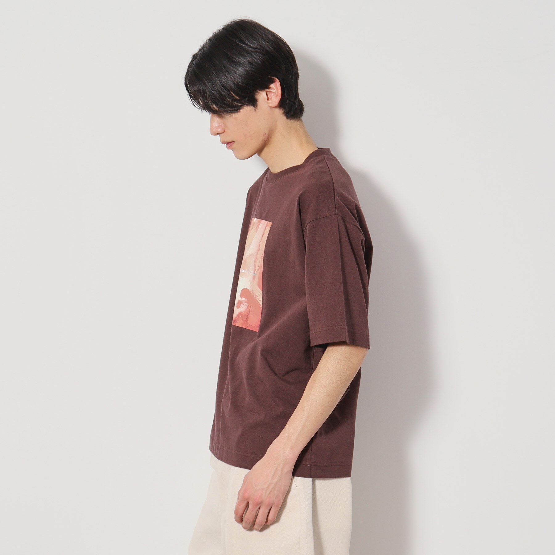 THE SHOP TK「【Begin6月号掲載】オーガニックコットンプリント半袖Tシャツ」|Tシャツ・カットソー|