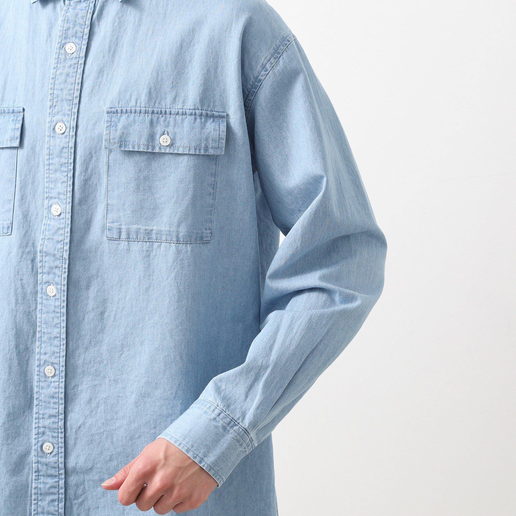 THE SHOP TK「リネンブレンドデニムシャツ」|シャツ・ブラウス|