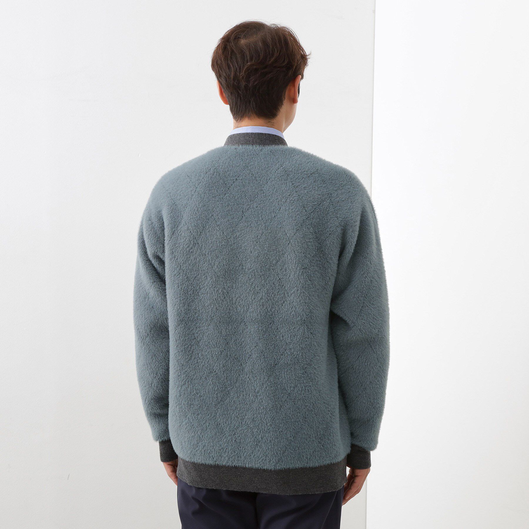 THE SHOP TK「配色シャギーニットカーディガン ユニセックスでおすすめ！」|カーディガン|