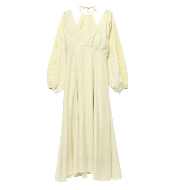 CALNAMUR「LAYERED DOLMAN OP/レイヤードドルマンワンピース」|ワンピース|イエロー