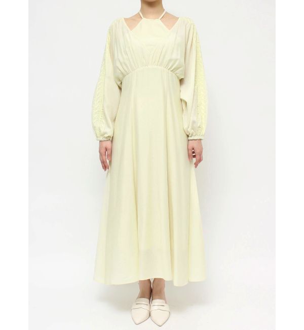 CALNAMUR「LAYERED DOLMAN OP/レイヤードドルマンワンピース」|ワンピース|