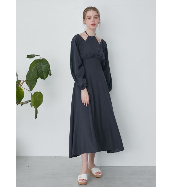 CALNAMUR「LAYERED DOLMAN OP/レイヤードドルマンワンピース」|ワンピース|