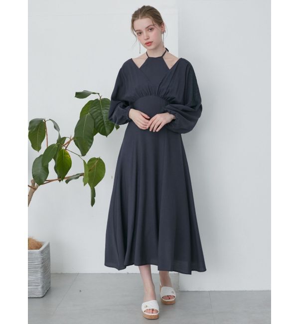 CALNAMUR「LAYERED DOLMAN OP/レイヤードドルマンワンピース」|ワンピース|