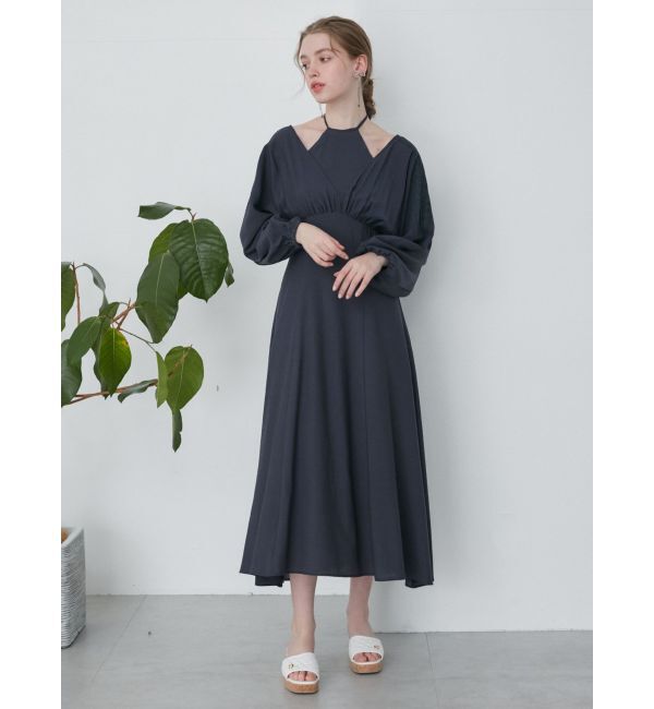 CALNAMUR「LAYERED DOLMAN OP/レイヤードドルマンワンピース」|ワンピース|