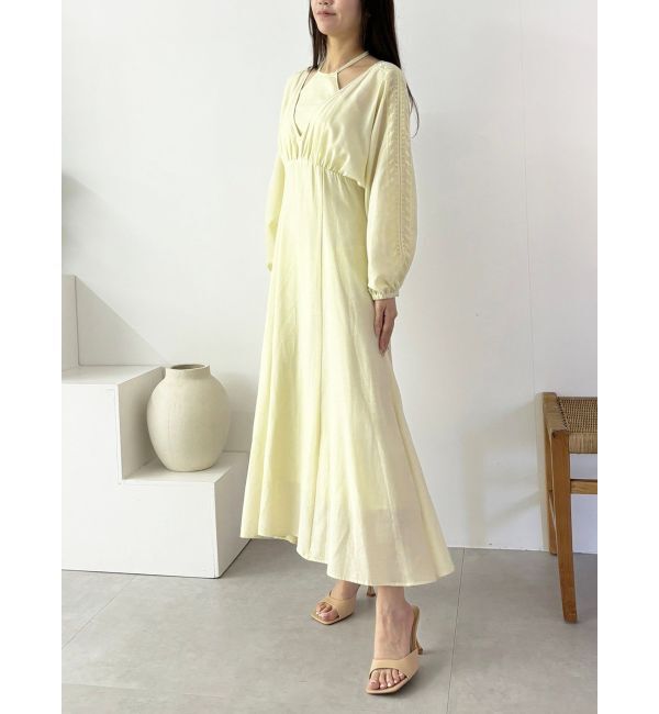 CALNAMUR「LAYERED DOLMAN OP/レイヤードドルマンワンピース」|ワンピース|