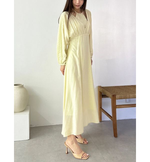 CALNAMUR「LAYERED DOLMAN OP/レイヤードドルマンワンピース」|ワンピース|