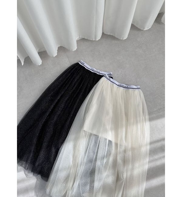 CALNAMUR「JUST DO SWEAT TULLE SK/JUST DOスウェットチュールスカート」|スカート|