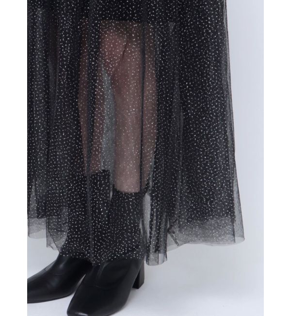 CALNAMUR「JUST DO SWEAT TULLE SK/JUST DOスウェットチュールスカート」|スカート|