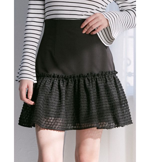 CALNAMUR「GATHER HIGH MINI SK/ギャザーハイミニスカート」|スカート|