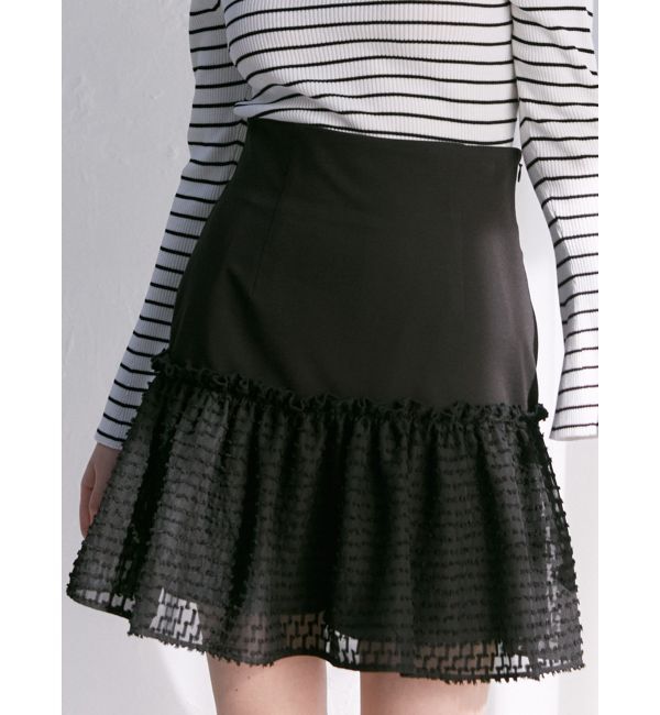 CALNAMUR「GATHER HIGH MINI SK/ギャザーハイミニスカート」|スカート|