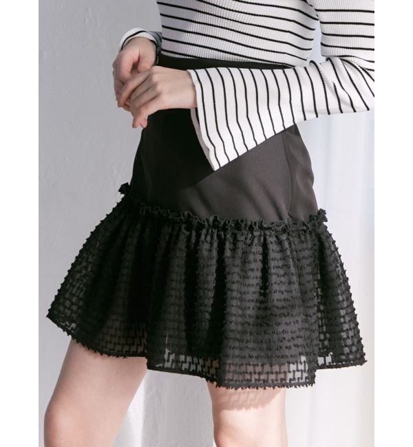 CALNAMUR「GATHER HIGH MINI SK/ギャザーハイミニスカート」|スカート|