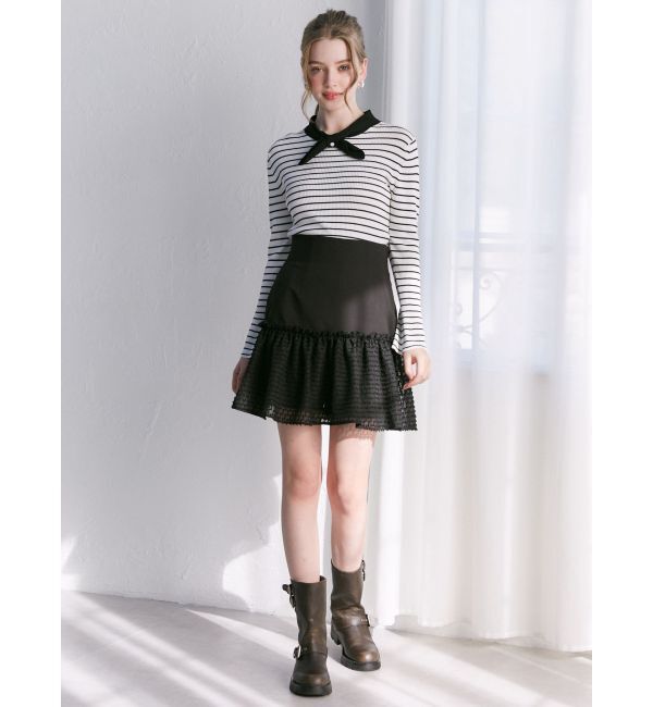 CALNAMUR「GATHER HIGH MINI SK/ギャザーハイミニスカート」|スカート|