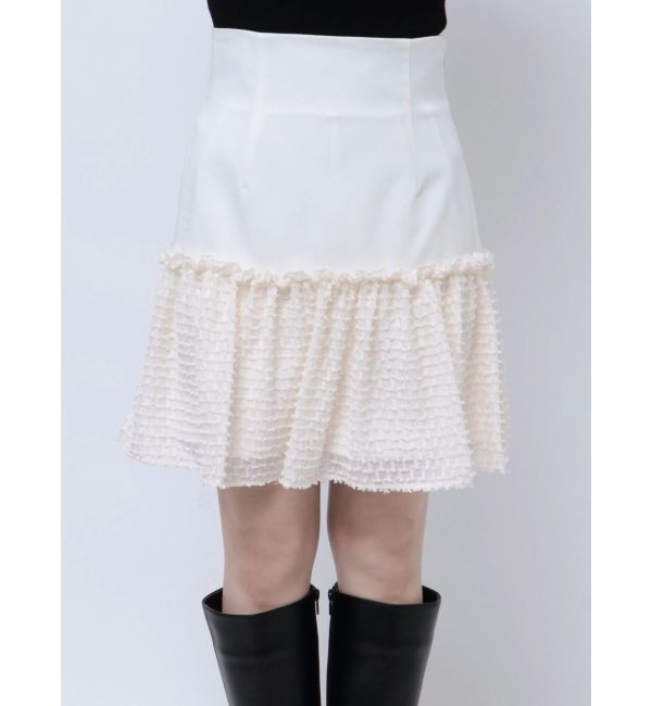 CALNAMUR「GATHER HIGH MINI SK/ギャザーハイミニスカート」|スカート|
