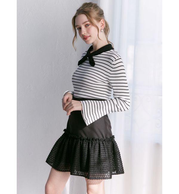 CALNAMUR「GATHER HIGH MINI SK/ギャザーハイミニスカート」|スカート|