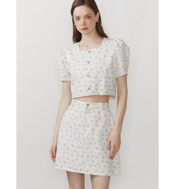 CALNAMUR「FLOWER STRAIGHT SK/フラワーストレートスカート」|スカート|