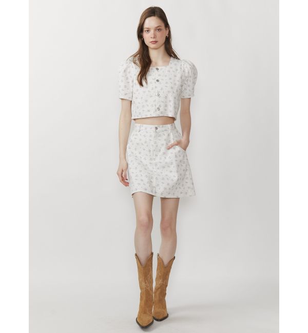 CALNAMUR「FLOWER STRAIGHT SK/フラワーストレートスカート」|スカート|