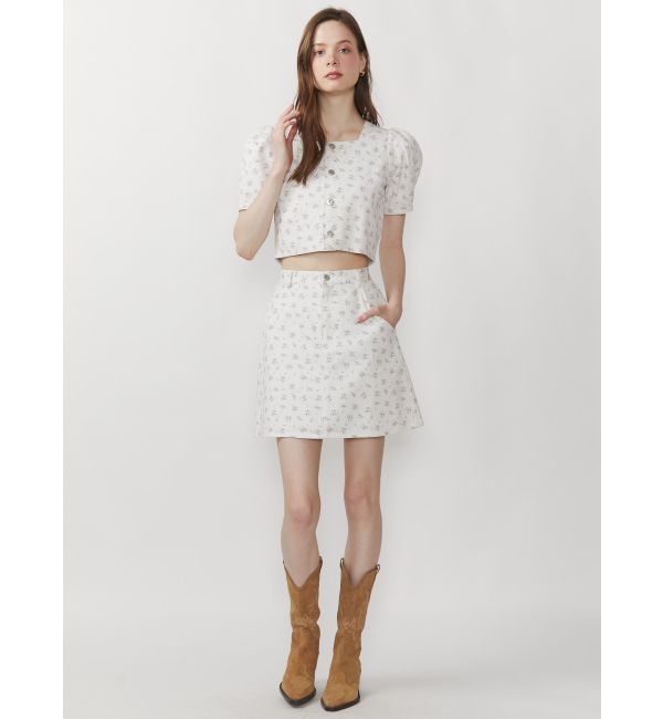 CALNAMUR「FLOWER STRAIGHT SK/フラワーストレートスカート」|スカート|