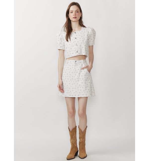 CALNAMUR「FLOWER STRAIGHT SK/フラワーストレートスカート」|スカート|