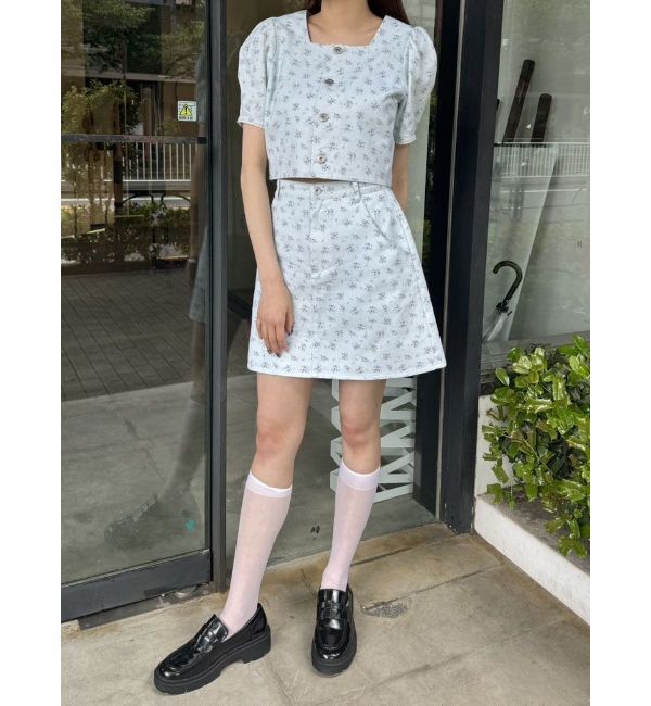 CALNAMUR「FLOWER STRAIGHT SK/フラワーストレートスカート」|スカート|