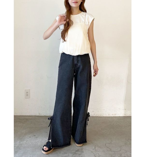 CALNAMUR「RAYERED BALLOON CAMI TOPS/レイヤードバルーンキャミトップス」|Tシャツ・カットソー|