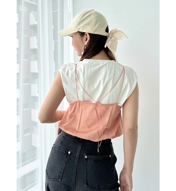 CALNAMUR「RAYERED BALLOON CAMI TOPS/レイヤードバルーンキャミトップス」|Tシャツ・カットソー|