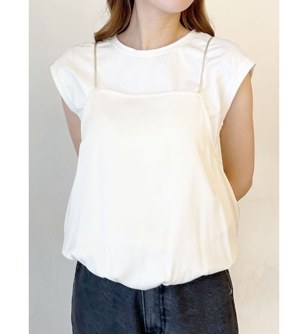 CALNAMUR「RAYERED BALLOON CAMI TOPS/レイヤードバルーンキャミトップス」|Tシャツ・カットソー|