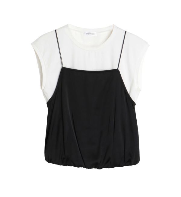 CALNAMUR「RAYERED BALLOON CAMI TOPS/レイヤードバルーンキャミトップス」|Tシャツ・カットソー|