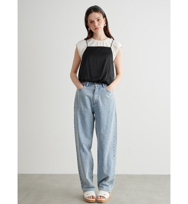 CALNAMUR「RAYERED BALLOON CAMI TOPS/レイヤードバルーンキャミトップス」|Tシャツ・カットソー|