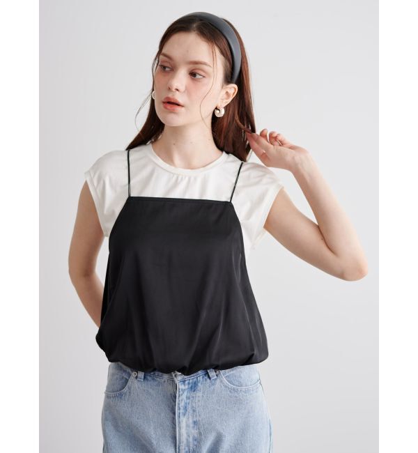 CALNAMUR「RAYERED BALLOON CAMI TOPS/レイヤードバルーンキャミトップス」|Tシャツ・カットソー|