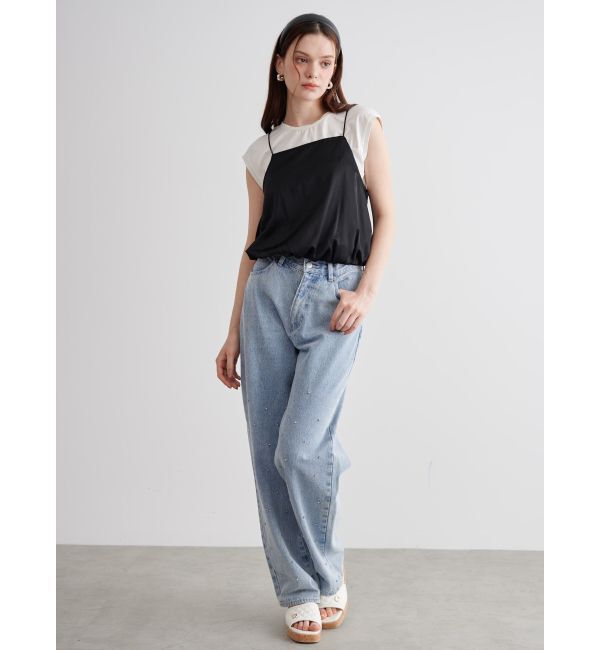 CALNAMUR「RAYERED BALLOON CAMI TOPS/レイヤードバルーンキャミトップス」|Tシャツ・カットソー|