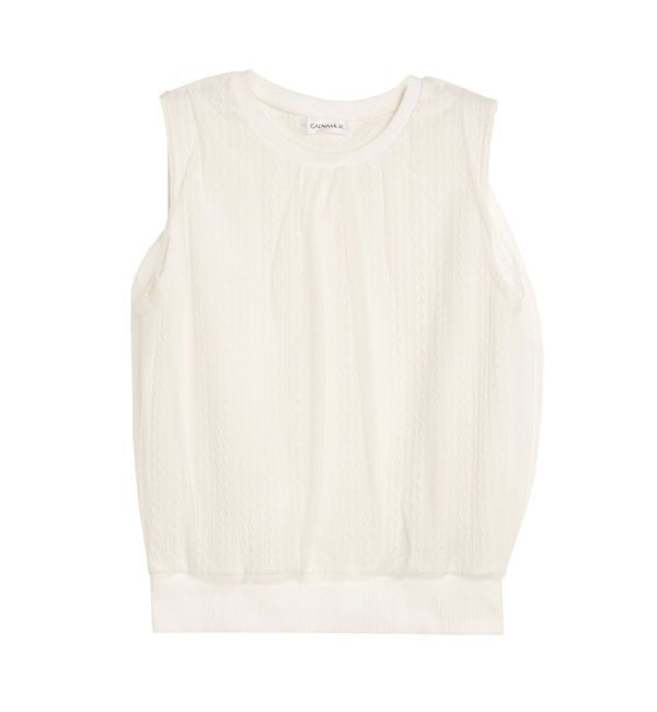 CALNAMUR「SHEER COVER NO SLEEVE TOPS/シアーカバーノースリーブトップス」|Tシャツ・カットソー|