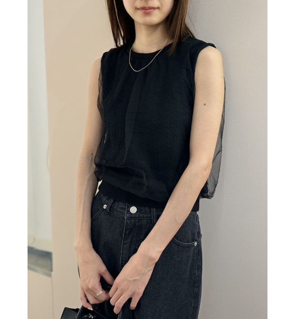 CALNAMUR「SHEER COVER NO SLEEVE TOPS/シアーカバーノースリーブトップス」|Tシャツ・カットソー|