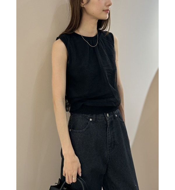 CALNAMUR「SHEER COVER NO SLEEVE TOPS/シアーカバーノースリーブトップス」|Tシャツ・カットソー|