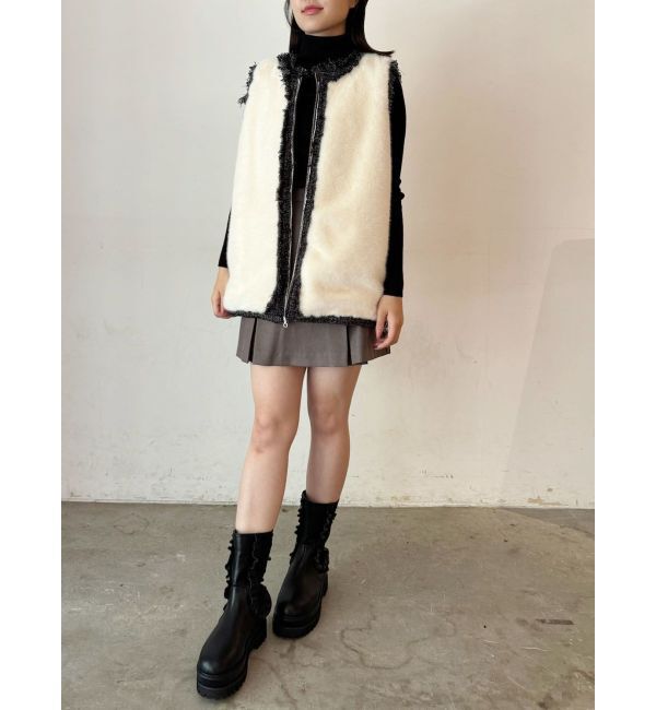 CALNAMUR「REVERSIBLE FUR VEST/リバーシブルファーベスト」|その他|