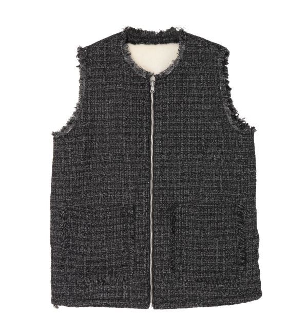 CALNAMUR「REVERSIBLE FUR VEST/リバーシブルファーベスト」|その他|