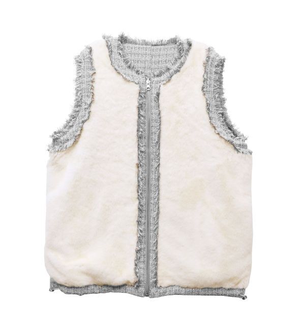 CALNAMUR「REVERSIBLE FUR VEST/リバーシブルファーベスト」|その他|